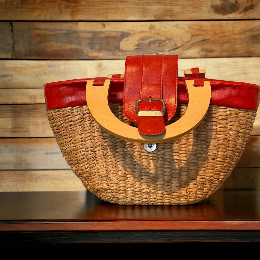 Vintage Bamboo Clutch